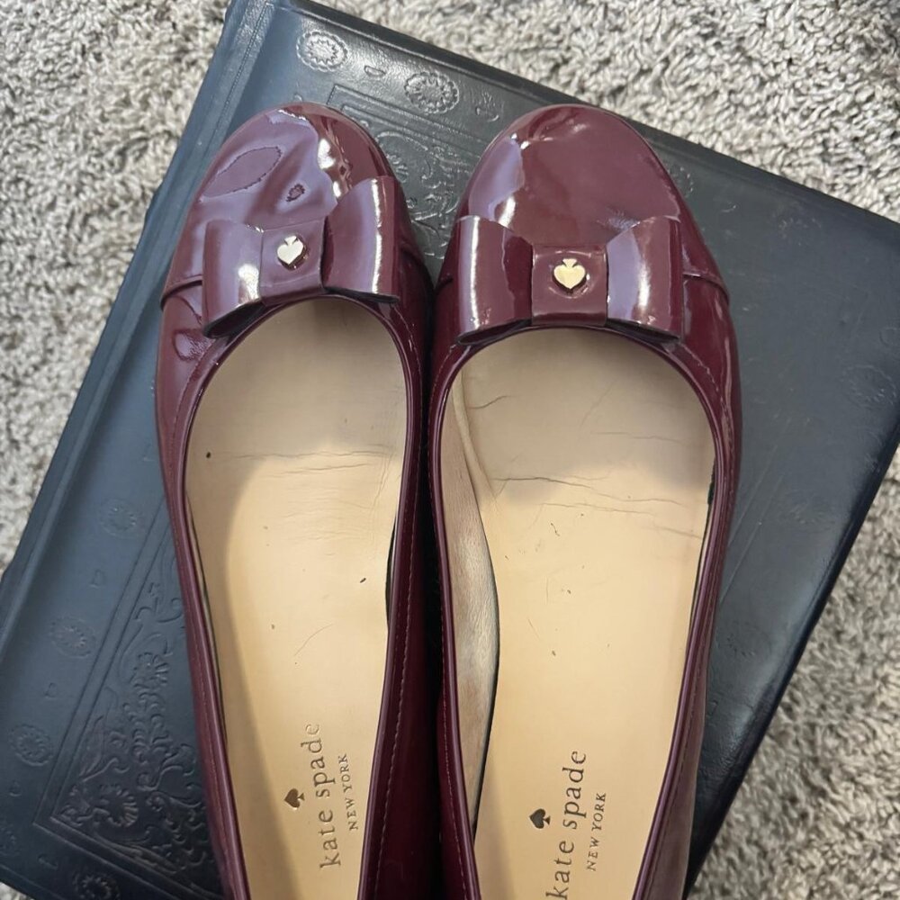 Kate Spade Burgundy Flats